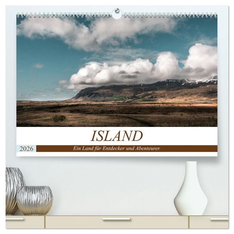 Produktbild: Island. Ein Land f&uuml;r Entdecker und Abenteurer. (hochwertiger Premium Wandkalender 2026 DIN A2 quer), Kunstdruck in Hochglanz