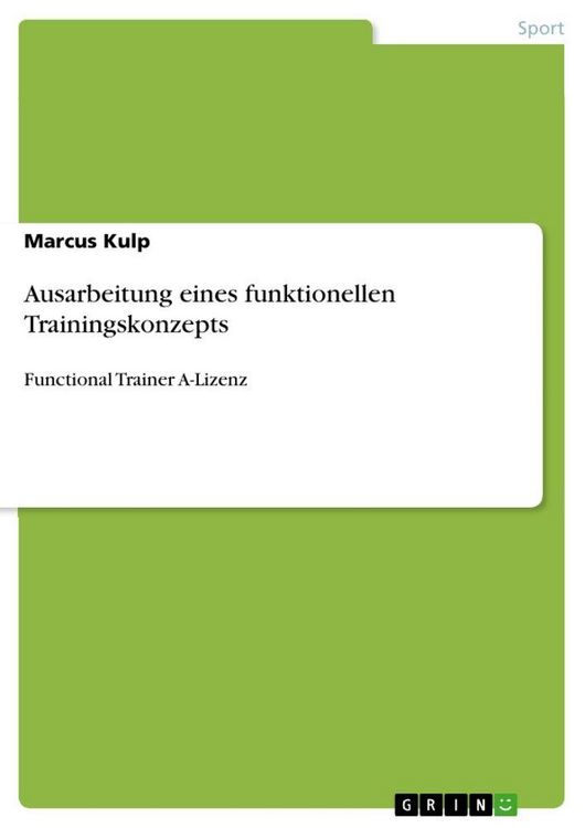 Produktbild: Ausarbeitung eines funktionellen Trainingskonzepts