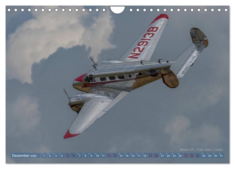 Produktbild: Historische Propellerflugzeuge 2026 (Wandkalender 2026 DIN A4 quer), CALVENDO Monatskalender