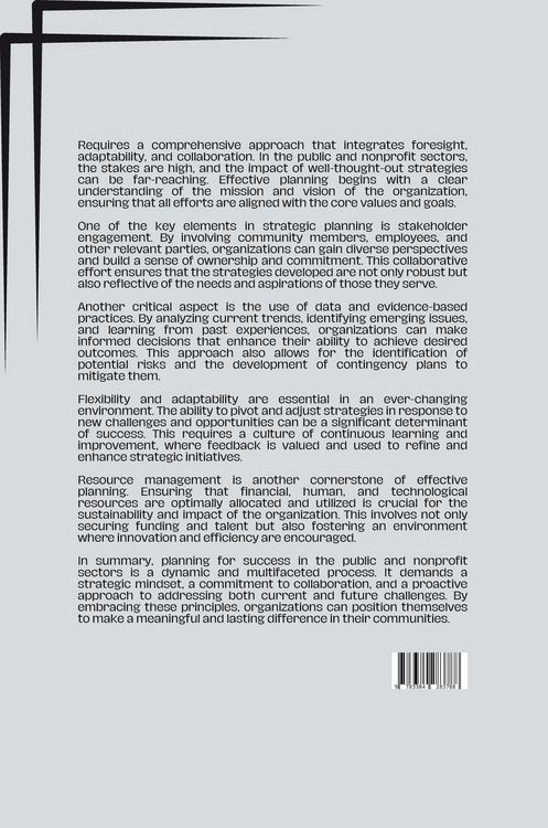 Produktbild: The Strategic Imperative: Planning for Success in Public and Nonprofit Sectors