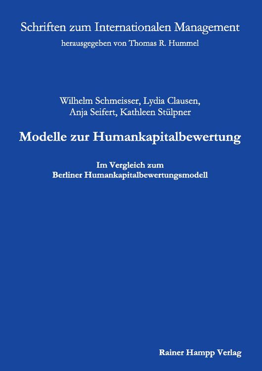 Produktbild: Modelle zur Humankapitalbewertung - Im Vergleich zum Berliner Humankapitalbewertungsmodell
