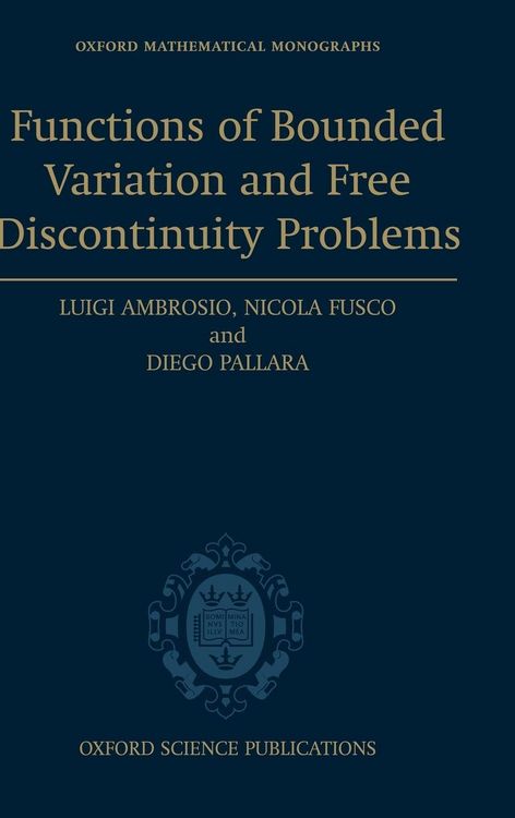 Produktbild: Functions of Bounded Variation and Free Discontinuity Problems