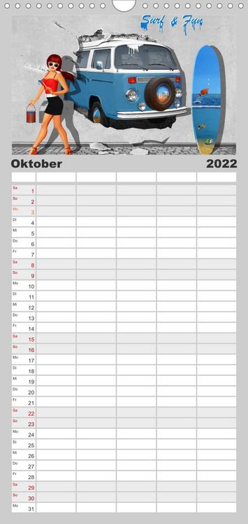 Produktbild: Familienplaner Street-Art in Digital-Art by Mausopardia (Wandkalender 2022 , 21 cm x 45 cm, hoch)