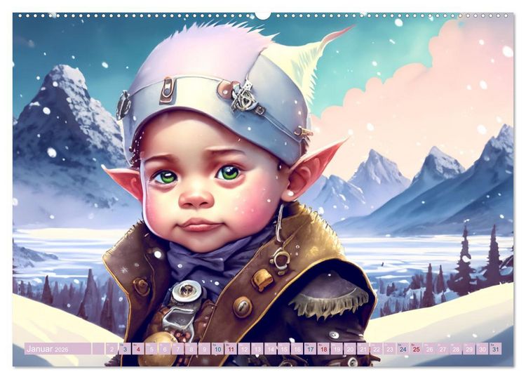 Produktbild: Elfen Kinder - Die zauberhafte Welt der kleinen Elfen (Wandkalender 2026 DIN A2 quer), CALVENDO Monatskalender