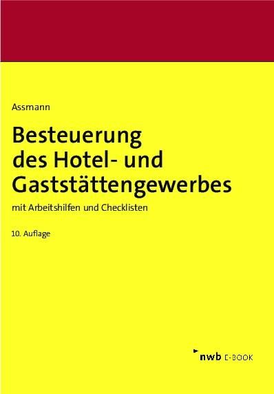 Produktbild: Besteuerung des Hotel- und Gastst&auml;ttengewerbes