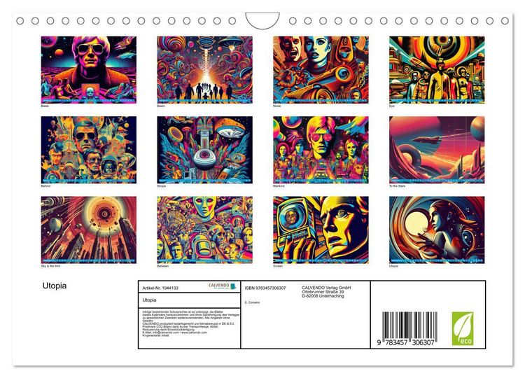 Produktbild: Utopia (Wandkalender 2026 DIN A4 quer), CALVENDO Monatskalender