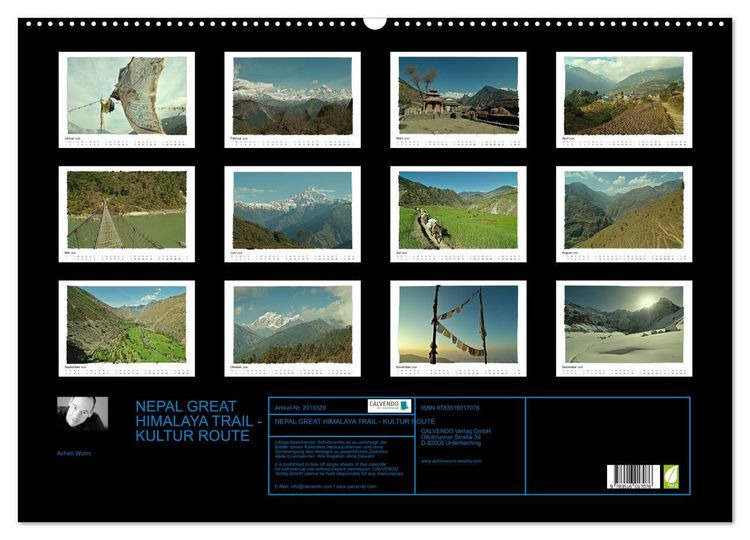 Produktbild: NEPAL GREAT HIMALAYA TRAIL - KULTUR ROUTE (Wandkalender 2026 DIN A2 quer), CALVENDO Monatskalender