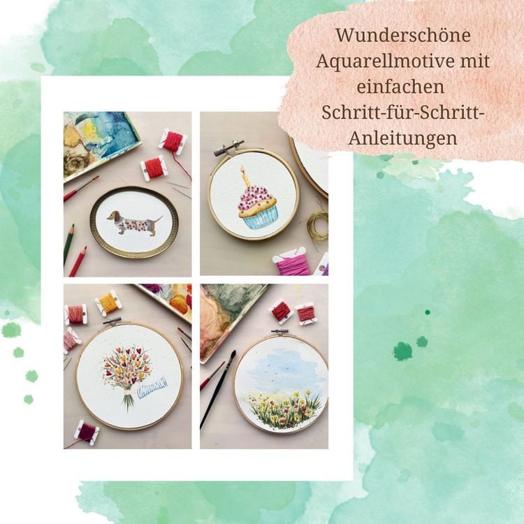 Produktbild: Wundervolle Watercolor Stickerei