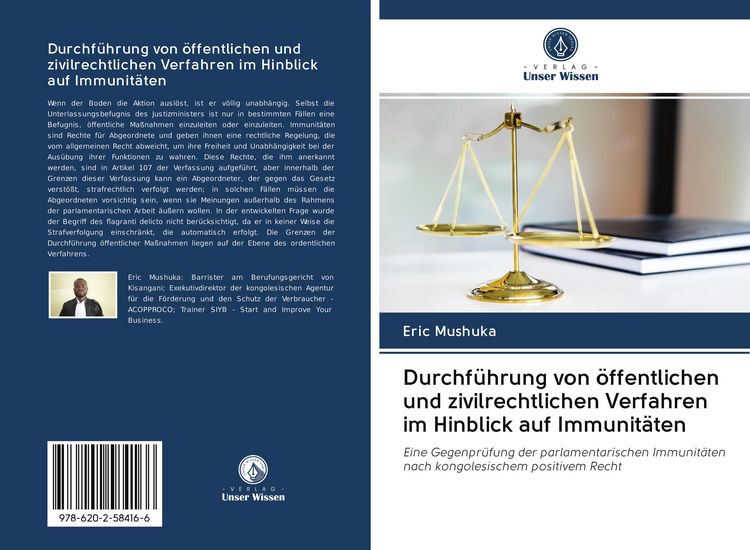 Produktbild: Durchf&uuml;hrung von &ouml;ffentlichen und zivilrechtlichen Verfahren im Hinblick auf Immunit&auml;ten