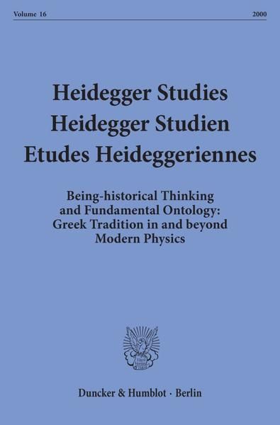 Produktbild: Heidegger Studies - Heidegger Studien - Etudes Heideggeriennes.