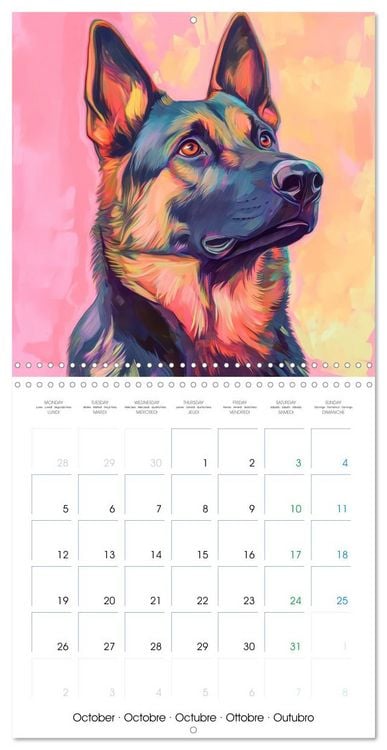 Produktbild: German Sheperd - Comic Style (Wall Calendar 2026 12 &times; 12 Inch) CALVENDO 12 Month Wall Calendar