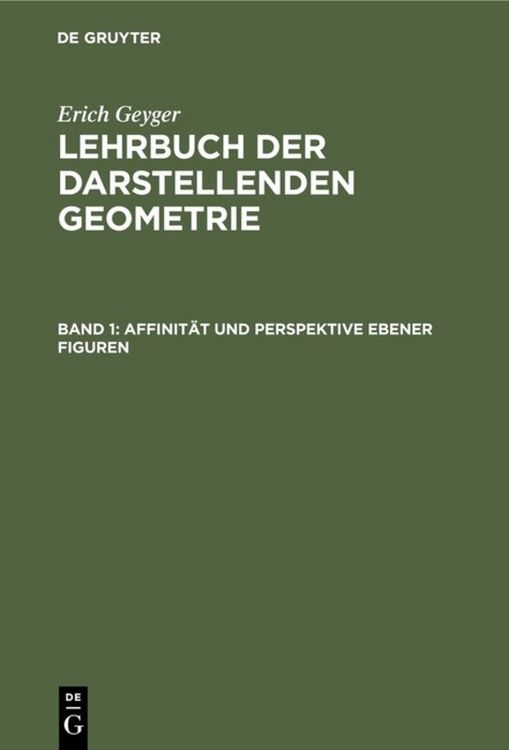 Produktbild: Affinit&auml;t und Perspektive ebener Figuren