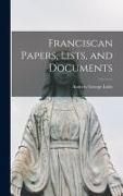 Produktbild: Franciscan Papers, Lists, and Documents