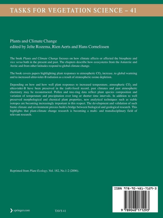 Produktbild: Plants and Climate Change