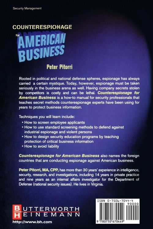 Produktbild: Counterespionage for American Business
