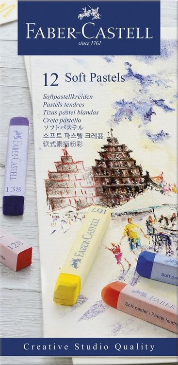 Produktbild: Faber-Castell Softpastellkreiden, 12er Set Etui