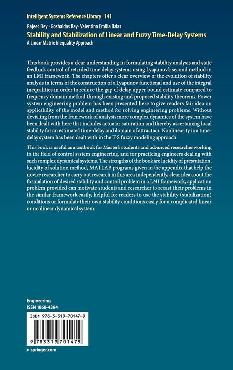Produktbild: Stability and Stabilization of Linear and Fuzzy Time-Delay Systems