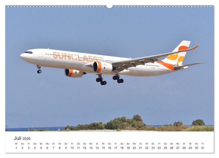Produktbild: Flugzeugimpressionen auf dem Flughafen (Wandkalender 2026 DIN A2 quer), CALVENDO Monatskalender