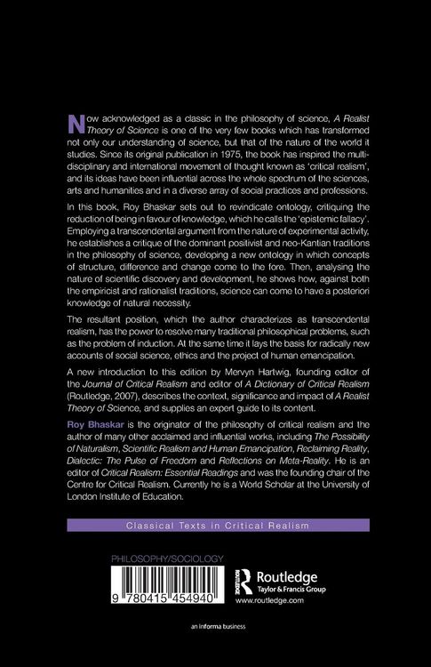 Produktbild: A Realist Theory of Science