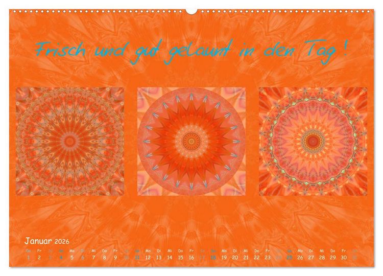 Produktbild: Mandala Trilogien (hochwertiger Premium Wandkalender 2026 DIN A2 quer), Kunstdruck in Hochglanz