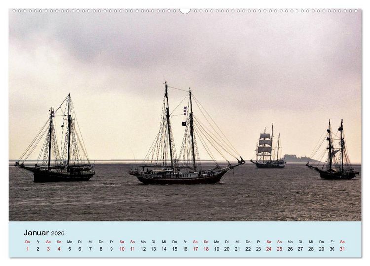 Produktbild: Parade der Windjammer - 2026 (hochwertiger Premium Wandkalender 2026 DIN A2 quer), Kunstdruck in Hochglanz