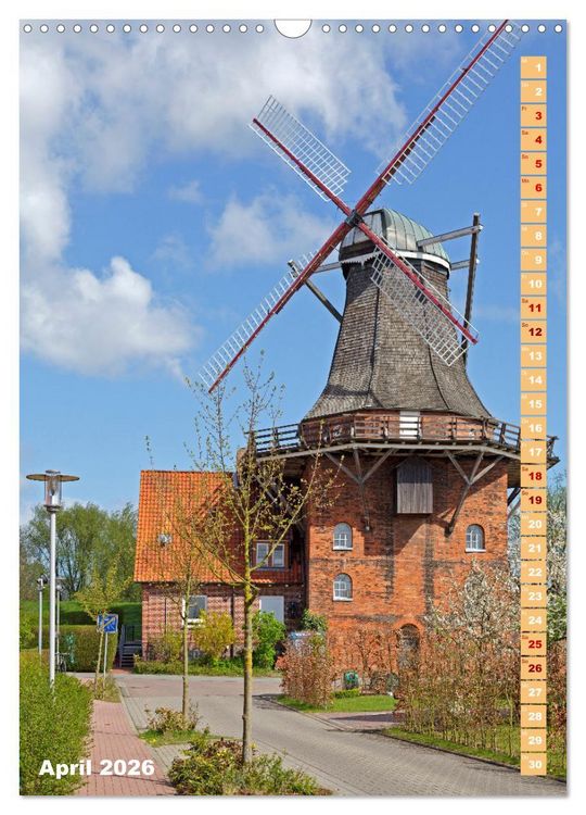 Produktbild: Deutschlands historische Windm&uuml;hlen (Wandkalender 2026 DIN A3 hoch), CALVENDO Monatskalender