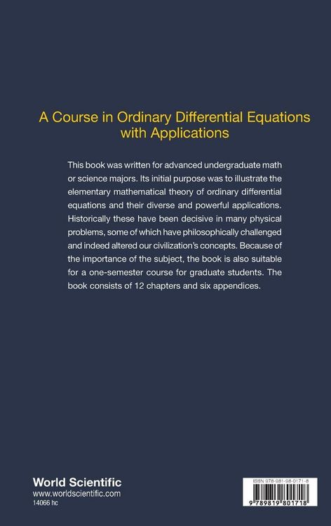 Produktbild: Course in Ordinary Differential Equations with Applications