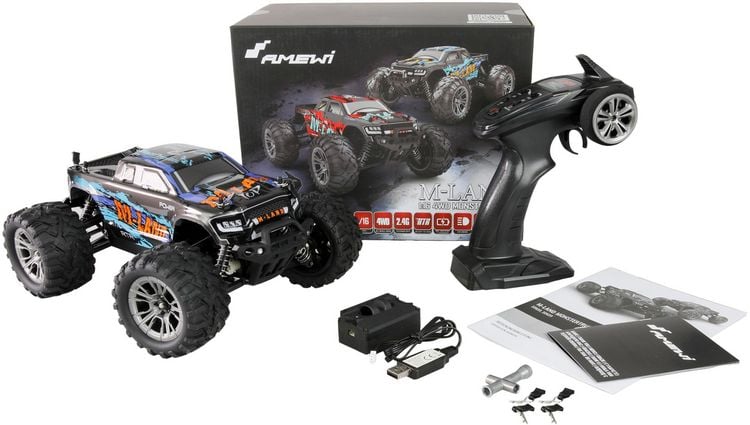 Produktbild: AMEWI M-Land Monstertruck 48km/h 4WD 1:16 RTR blau