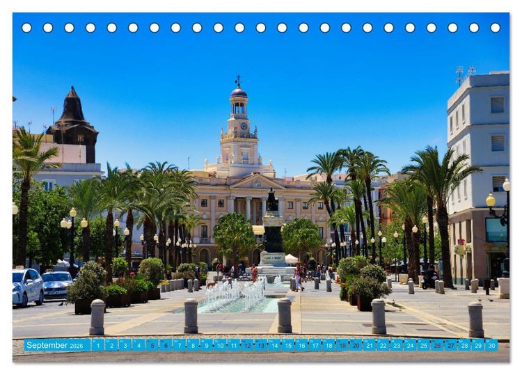 Produktbild: C&aacute;diz Sp&uuml;re die frische Meeresbrise (Tischkalender 2026 DIN A5 quer), CALVENDO Monatskalender