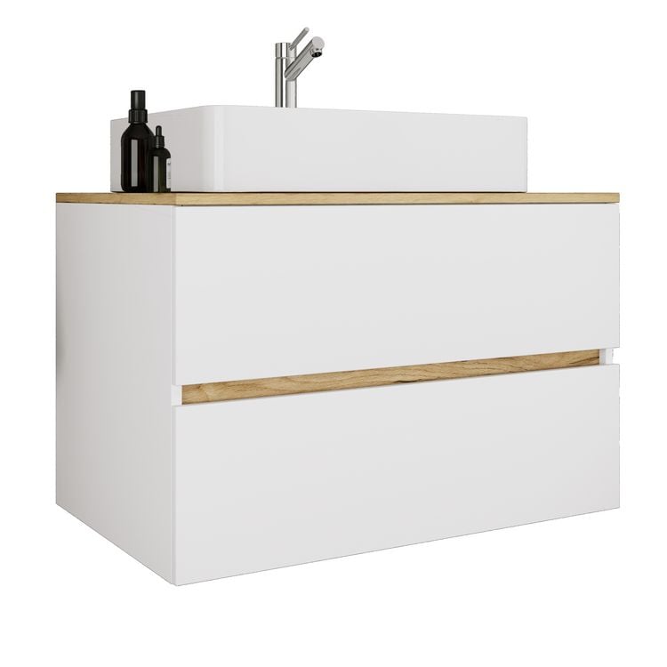 Produktbild: 2 tlg. Badm&ouml;bel-Set mit Waschbecken Cosila-A 80 cm