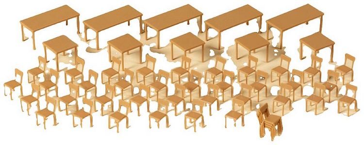 Produktbild: Auhagen 41671 H0 Tische, St&uuml;hle Zubeh&ouml;r