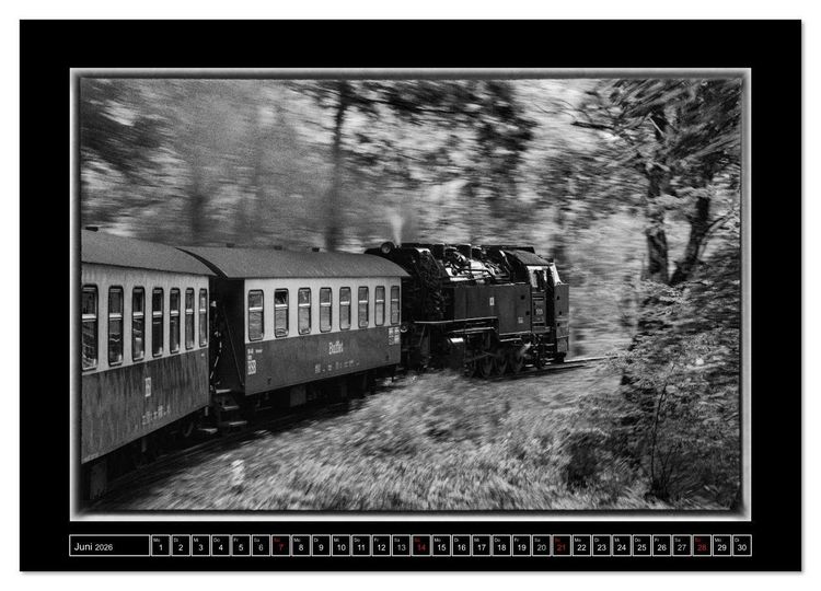Produktbild: Unter Dampf - Eisenbahnromantik im Harz (Wandkalender 2026 DIN A3 quer), CALVENDO Monatskalender