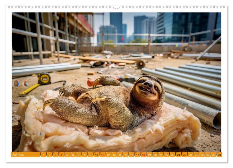 Produktbild: Faultiere im Beruf (hochwertiger Premium Wandkalender 2027 DIN A2 quer), Kunstdruck in Hochglanz