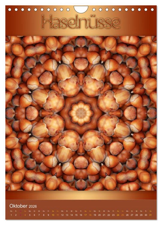 Produktbild: Kulinarische Mandalas (Wandkalender 2026 DIN A4 hoch), CALVENDO Monatskalender