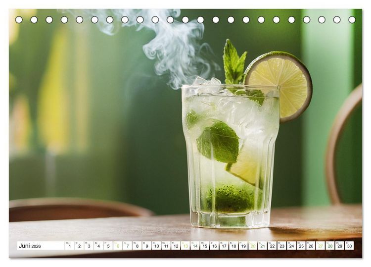 Produktbild: Dein Monat dein Cocktail (Tischkalender 2026 DIN A5 quer), CALVENDO Monatskalender