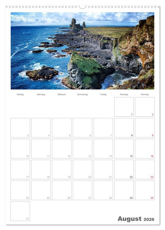Produktbild: Faszination Island - Landschaftskalender mit Tagesplaner 2026 / Planer (hochwertiger Premium Wandkalender 2026 DIN A2 hoch), Kunstdruck in Hochglanz