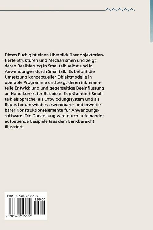 Produktbild: Objektorientierte Softwareentwicklung mit Smalltalk