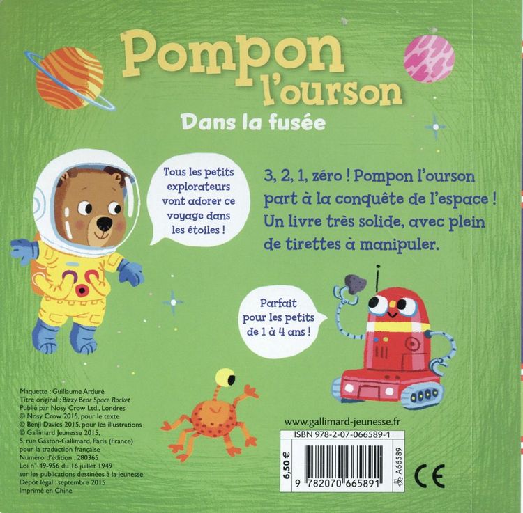 Produktbild: Pompon l'ourson. Dans la fus&eacute;e