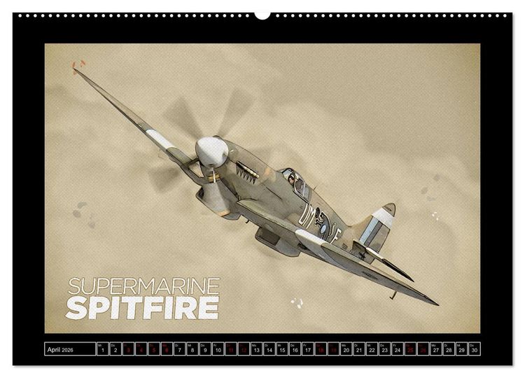 Produktbild: Aero Action Art - Luftfahrt Kunst (hochwertiger Premium Wandkalender 2026 DIN A2 quer), Kunstdruck in Hochglanz