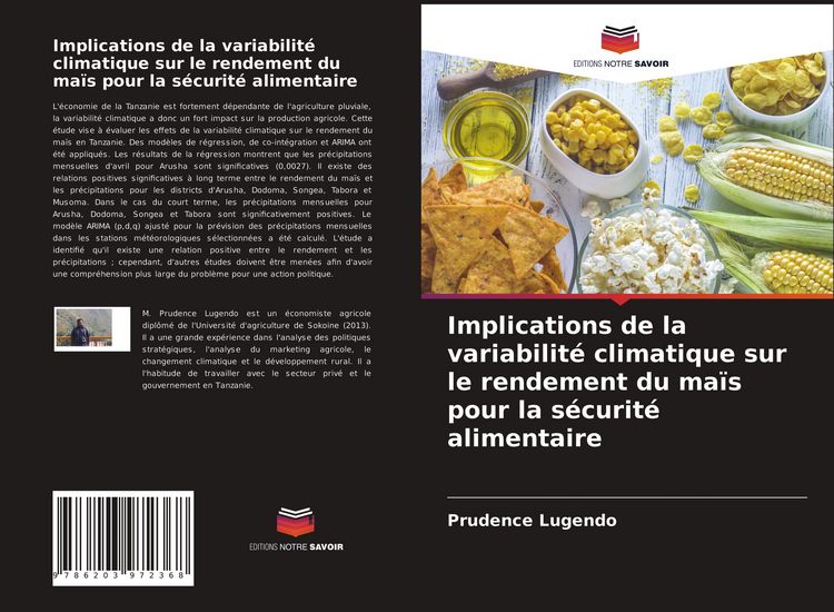Produktbild: Implications de la variabilit&eacute; climatique sur le rendement du ma&iuml;s pour la s&eacute;curit&eacute; alimentaire