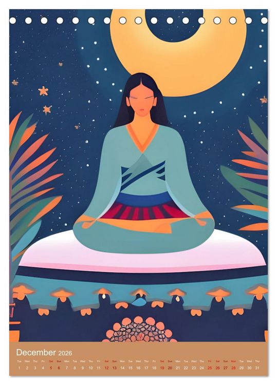 Produktbild: Meditation Unites (Desk Calendar 2026 DIN A5 portrait), CALVENDO 12 Month DeskCalendar