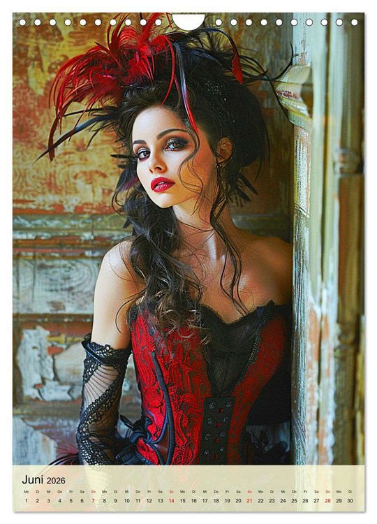 Produktbild: Burlesque. Verf&uuml;hrerische Frauen im Stil der 20er Jahre (Wandkalender 2026 DIN A4 hoch), CALVENDO Monatskalender