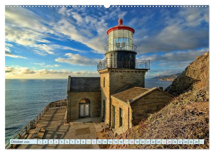 Produktbild: Leuchtt&uuml;rme - maritime Wegweiser weltweit (Wandkalender 2026 DIN A2 quer), CALVENDO Monatskalender
