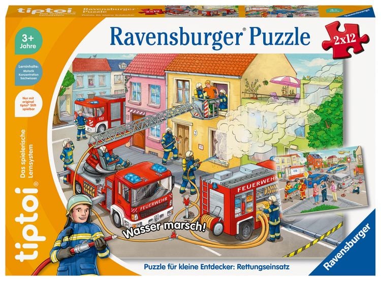Produktbild: tiptoi&reg; Puzzle f&uuml;r kleine Entdecker: Rettungseinsatz - 2x12 Teile