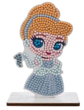 Produktbild: Craft Buddy CAFGR-DNY004 - Crystal Art Buddies, Cinderella Disney Princess Series 2, Figur 11cm, Kristallkunst-Bastelset