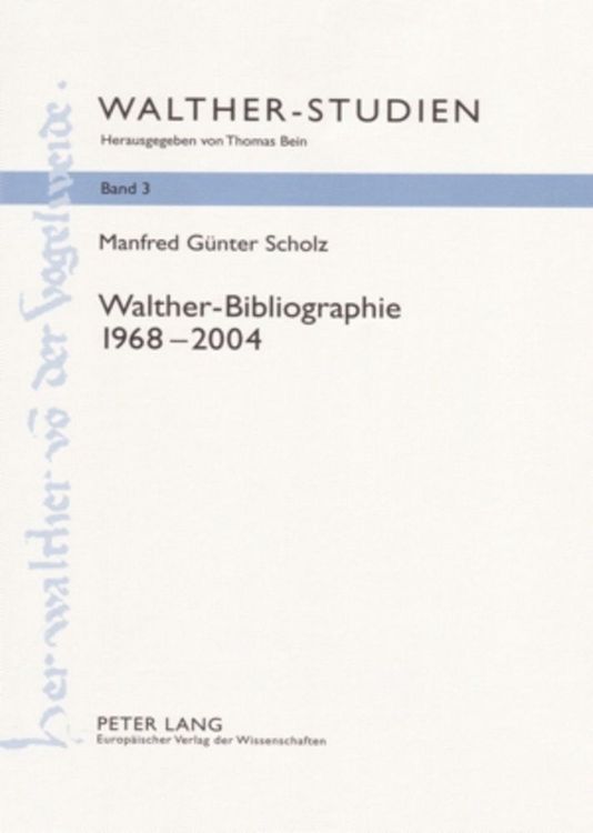 Produktbild: Walther-Bibliographie. 1968 &ndash; 2004