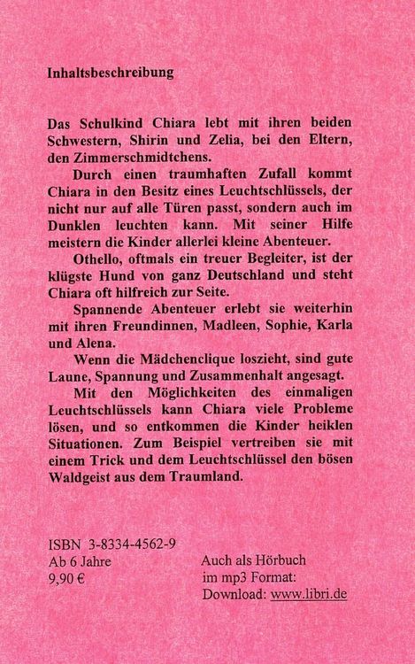 Produktbild: Chiara - und der geheimnisvolle Leuchtschl&uuml;ssel