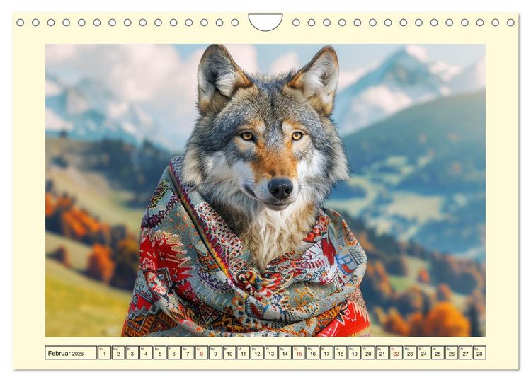 Produktbild: Wilder Style. Modische W&ouml;lfe in der Natur (Wandkalender 2026 DIN A4 quer), CALVENDO Monatskalender