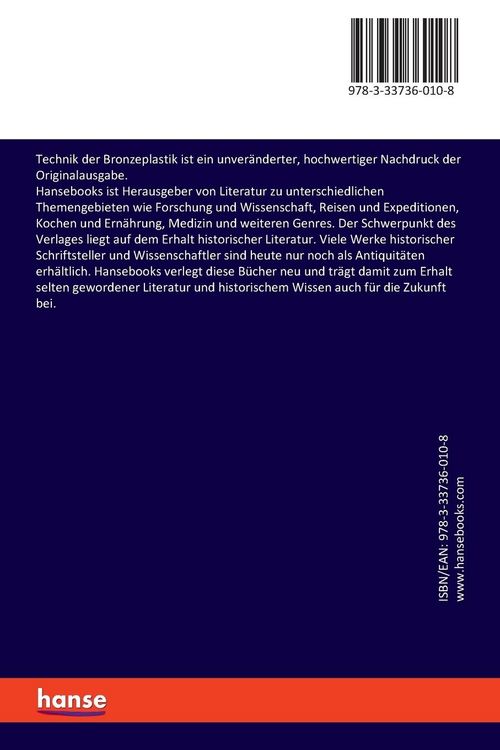 Produktbild: Technik der Bronzeplastik