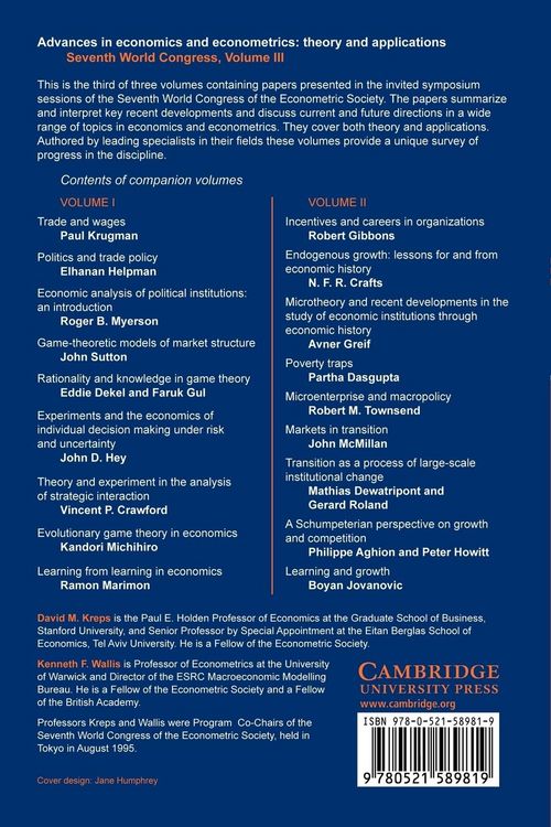 Produktbild: Advances in Economics and Econometrics